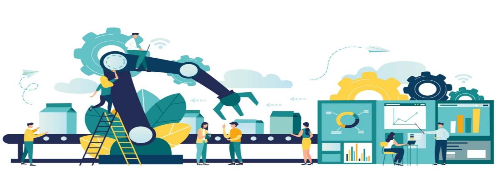Manufacturing automation ERP illustration